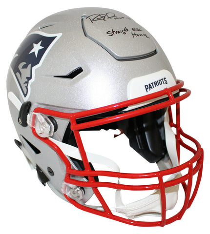 Randy Moss Signed New England Patriots Authentic Speed Flex Helmet BAS 28967