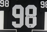 MAXX CROSBY (Raiders black TOWER) Signed Autographed Framed Jersey Beckett