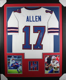 JOSH ALLEN (Bills white TOWER) Signed Autographed Framed Jersey Beckett