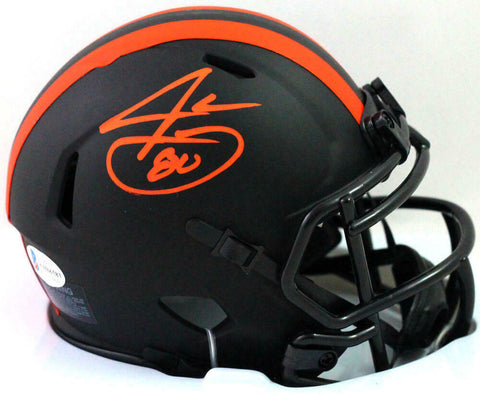 Jarvis Landry Autographed Browns Eclipse Speed Mini Helmet- Beckett W *Orange