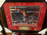 Dominique Wilkins Signed Autographed Photo Custom Framed To 16x20 NEP