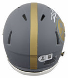 Steelers Pat Freiermuth Authentic Signed Slate Speed Mini Helmet BAS Witnessed