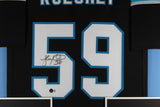 LUKE KUECHLY (Panthers black TOWER) Signed Autographed Framed Jersey Beckett