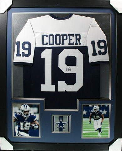 AMARI COOPER (Cowboys throwback TOWER) Signed Autographed Framed Jersey JSA