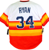 Nolan Ryan Autographed Astros Nike Rainbow Jersey w/ HOF- AIV Hologram *Slvr *4