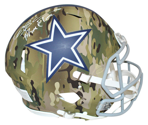 Deion Sanders Signed Dallas Cowboys Authentic Camo Helmet Primetime BAS 31356