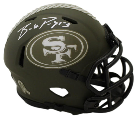 Brock Purdy Autographed San Francisco 49ers Salute Mini Helmet - Beckett