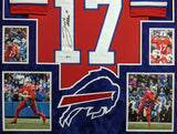 FRAMED IN SUEDE BUFFALO BILLS JOSH ALLEN AUTOGRAPHED SIGNED JERSEY BECKETT COA