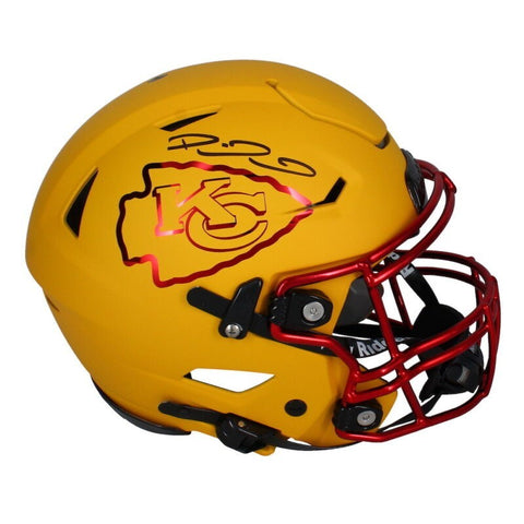 Patrick Mahomes Autographed Chrome Inlay Chiefs Speed Flex Helmet Beckett LE 15