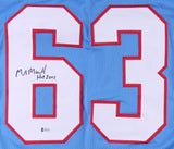 Mike Munchak Signed Houston Oilers Jersey Inscribed "HOF 2001" (Beckett COA)