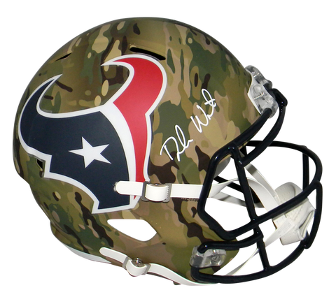 DESHAUN WATSON SIGNED HOUSTON TEXANS CAMO FULL SIZE SPEED HELMET BECKETT