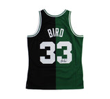 Larry Bird Signed Boston Celtics M&N Swingman Split Black/Green NBA Jersey