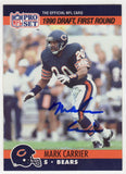 Mark Carrier Signed Bears 1990 Pro Set Rookie Football Card #674 -(SCHWARTZ COA)