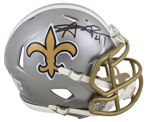 Saints Alvin Kamara Authentic Signed Flash Speed Mini Helmet BAS Witnessed