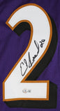 Ed Reed Authentic Signed Purple Pro Style Jersey Autographed BAS Witnessed