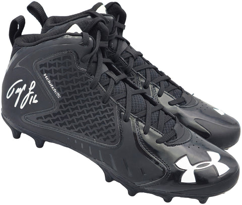 TYLER LOCKETT AUTOGRAPHED UNDER ARMOUR CLEATS SEAHAWKS SIZE 10 MCS 236388