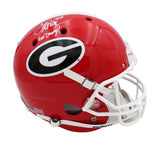 Terrell Davis Signed Georgia Bulldogs Schutt Full Size NCAA Helmet with "Go Dawg