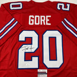 Autographed/Signed Frank Gore Buffalo Red Football Jersey JSA COA