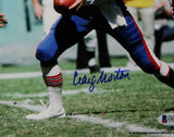 Craig Morton Signed New York Giants 8x10 Hand Off Photo - Beckett Auth *Blue