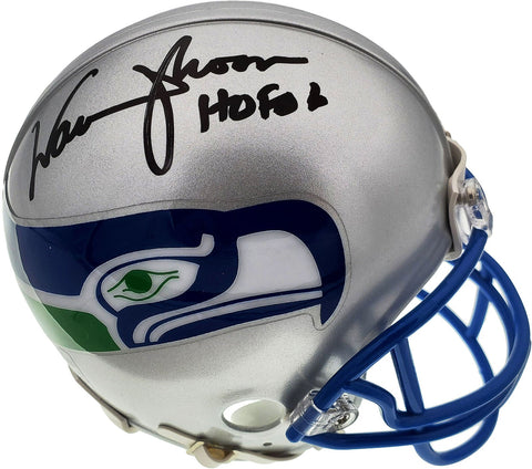 WARREN MOON AUTOGRAPHED SEATTLE SEAHAWKS MINI HELMET "HOF 06" MCS HOLO 112496