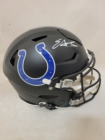 EDGERRIN JAMES SIGNED INDIANAPOLIS COLTS F/S ALTERNATE SPEEDFLEX HELMET JSA COA