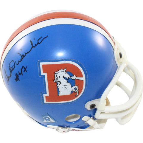 Gerald Willhite Signed Denver Broncos VSR4 TB Replica Mini Helmet BAS 44246