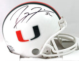 Ray Lewis Autographed Miami Hurricanes Riddell Mini Helmet - JSA Auth *Black