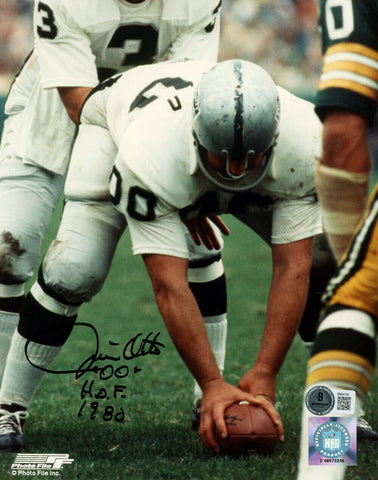 Jim Otto Autographed Oakland Raiders 8x10 Photo HOF Beckett 45645