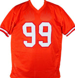 Warren Sapp Autographed Orange Pro Style STAT Jersey w/HOF-Beckett W Hologram