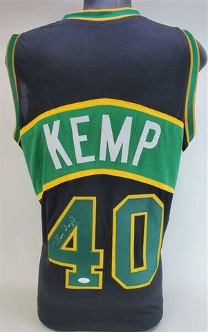 Shawn Kemp Signed Seattle Supersonics Black Jersey (JSA COA) 6xAll Star Forward