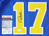 Chris Mullin Signed Golden State Warriors Blue Jersey (JSA COA) 5xAll Star Guard