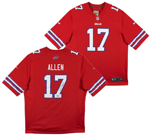 Bills Josh Allen Authentic Signed Red Nike Game Jersey w/ Black Sig Fanatics