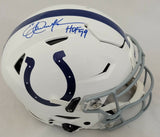 ERIC DICKERSON "HOF 99" SIGNED COLTS FS SPEEDFLEX AUTHENTIC HELMET BECKETT COA