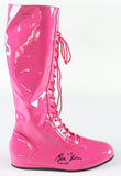 Ric Flair Signed Pink Wrestling Boot (PSA) WWE 16xWorld Champion / N.W.A. HOF