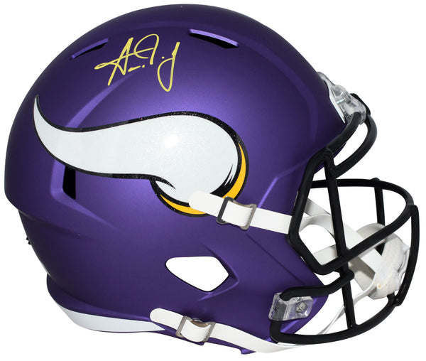 AARON JONES AUTOGRAPHED SIGNED MINNESOTA VIKINGS FULL SIZE SPEED HELMET BECKETT