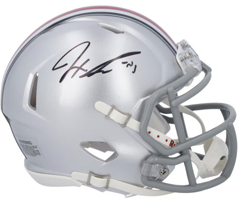 Jaxon Smith-Njigba Autographed Ohio State Buckeyes Mini Speed Helmet Fanatics