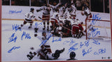 1980 Miracle On Ice Multi Signed Framed 16x20 Photo Eruzione, Craig, +13 BAS LOA