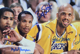 Showtime (5) Johnson, Jabbar, Worthy, Scott & Thompson Signed 16x20 Photo BAS 2