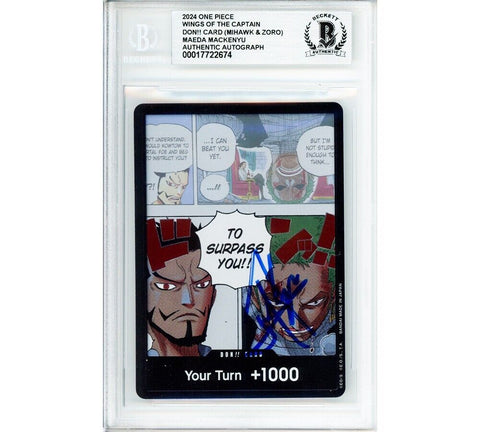 Mackenyu Signed One Piece Mihawk & Zoro Double Pack Set Vol. 3 Encapsulated Card