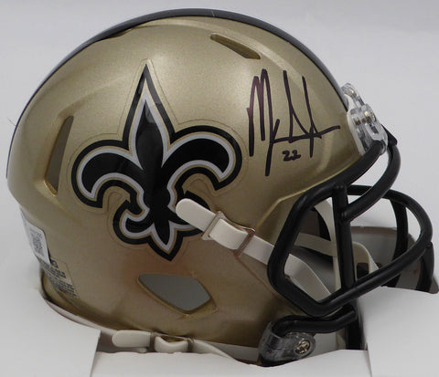 Mark Ingram Autographed Signed Gold Speed Mini Helmet Saints Beckett QR #WY81295