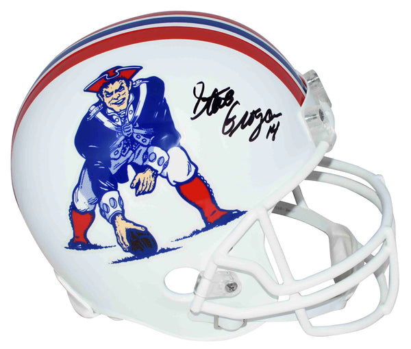 STEVE GROGAN AUTOGRAPHED NEW ENGLAND PATRIOTS FULL SIZE HELMET JSA