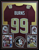 FRAMED FLORIDA STATE SEMINOLES BRIAN BURNS AUTOGRAPHED JERSEY JSA COA