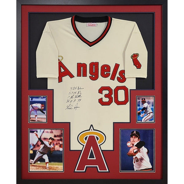 Nolan Ryan Autographed Signed Framed Autographed Signed Framed Angels Jersey PSA/DNA