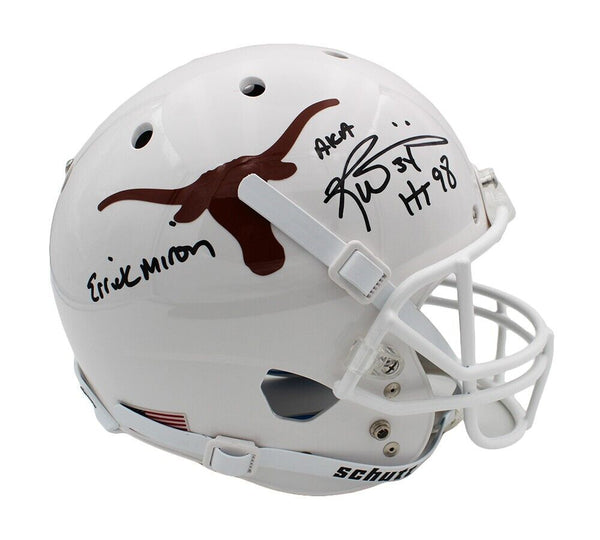 Ricky Williams Longhorns Schutt Full Sized Helmet w/ "Errick Miron AKA HT 98"