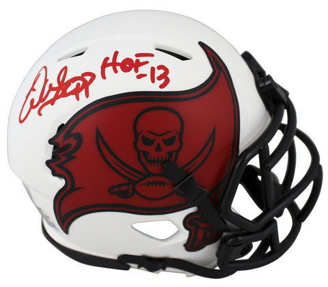 Buccaneers Warren Sapp "HOF 13" Signed Lunar Speed Mini Helmet BAS Witnessed