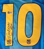 Ronaldinho Signed FC Barcelona 2007 Nike Soccer Jersey R10 Inscribed BAS