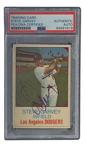 Steve Garvey Signed Los Angeles Dodgers 1975 Hostess #49 Trading Card PSA/DNA