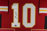 ISAIAH PACHECO (Chiefs red TOWER) Signed Autographed Framed Jersey Beckett