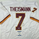 Autographed/Signed JOE THEISMANN 83 MVP Washington White Jersey Beckett BAS COA