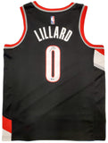 TRAIL BLAZERS DAMIAN LILLARD AUTOGRAPHED BLACK NIKE JERSEY SIZE L BECKETT 195898